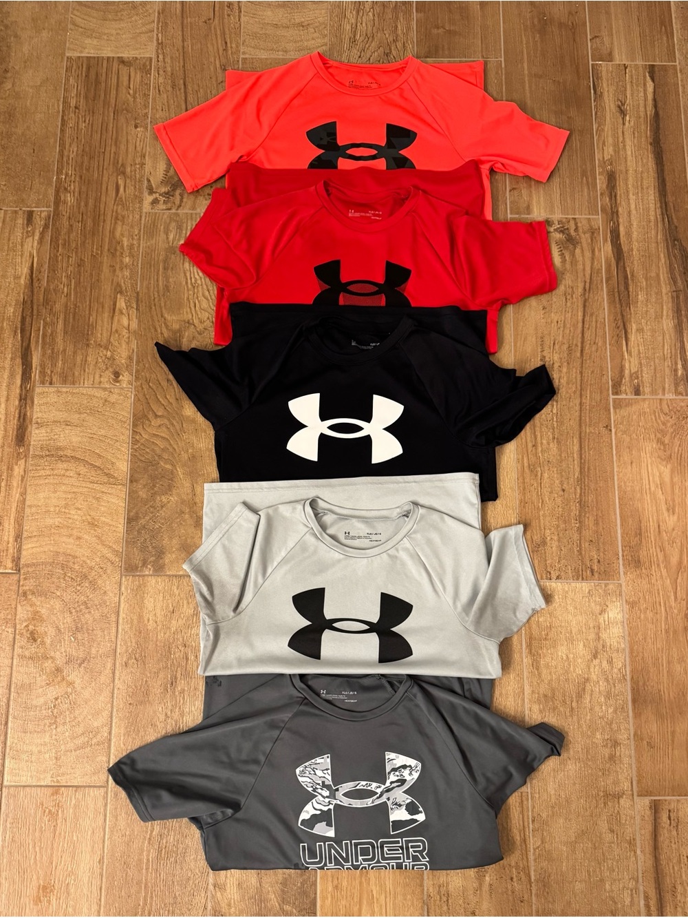 Under Armour Kids' Short Sleeve Logo Performance Tee - Red, Black, Gray, Silver